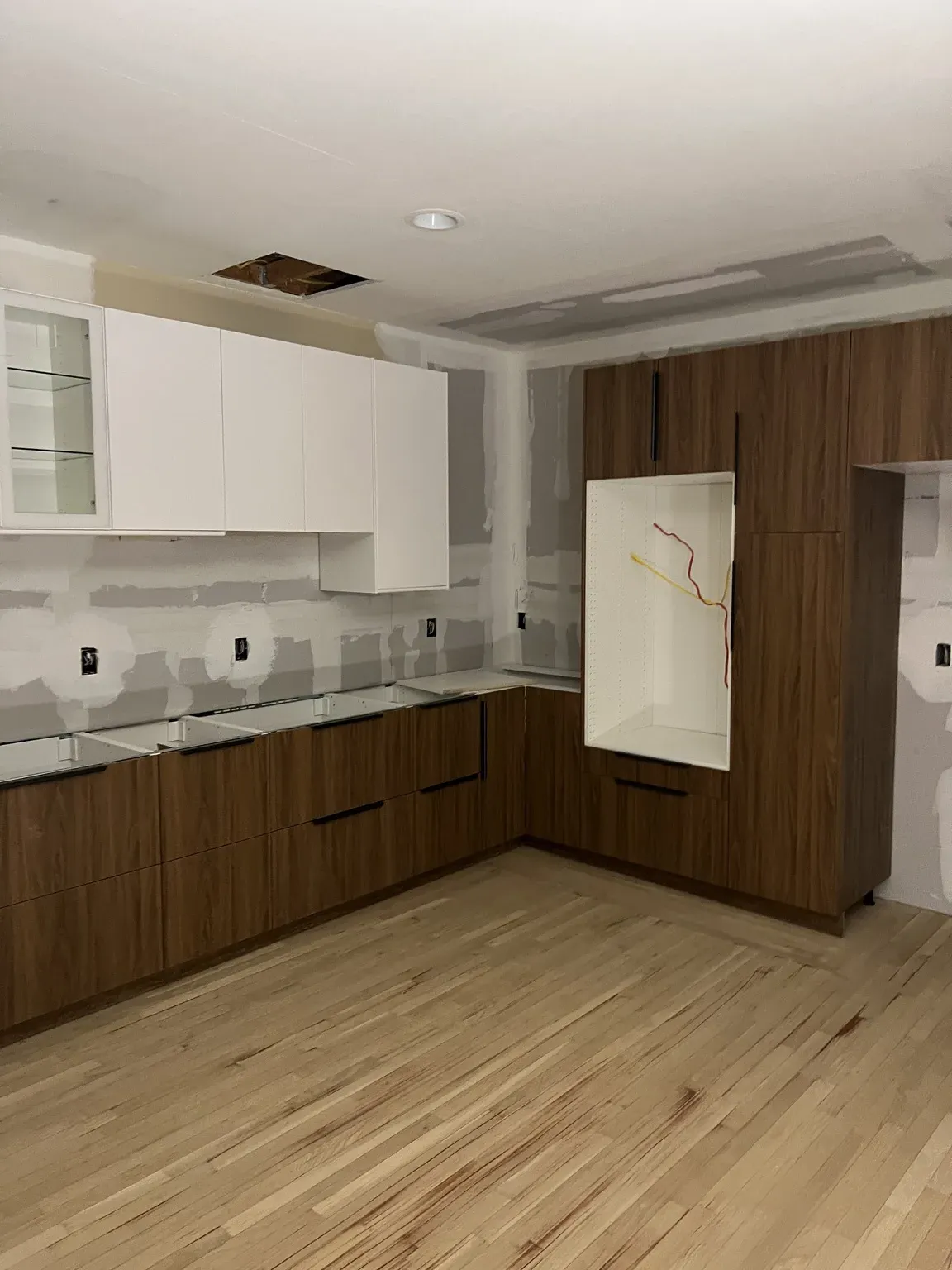 White Cabinets with Glass Doors