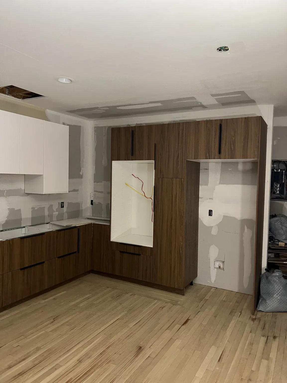 White Cabinets with Glass Doors