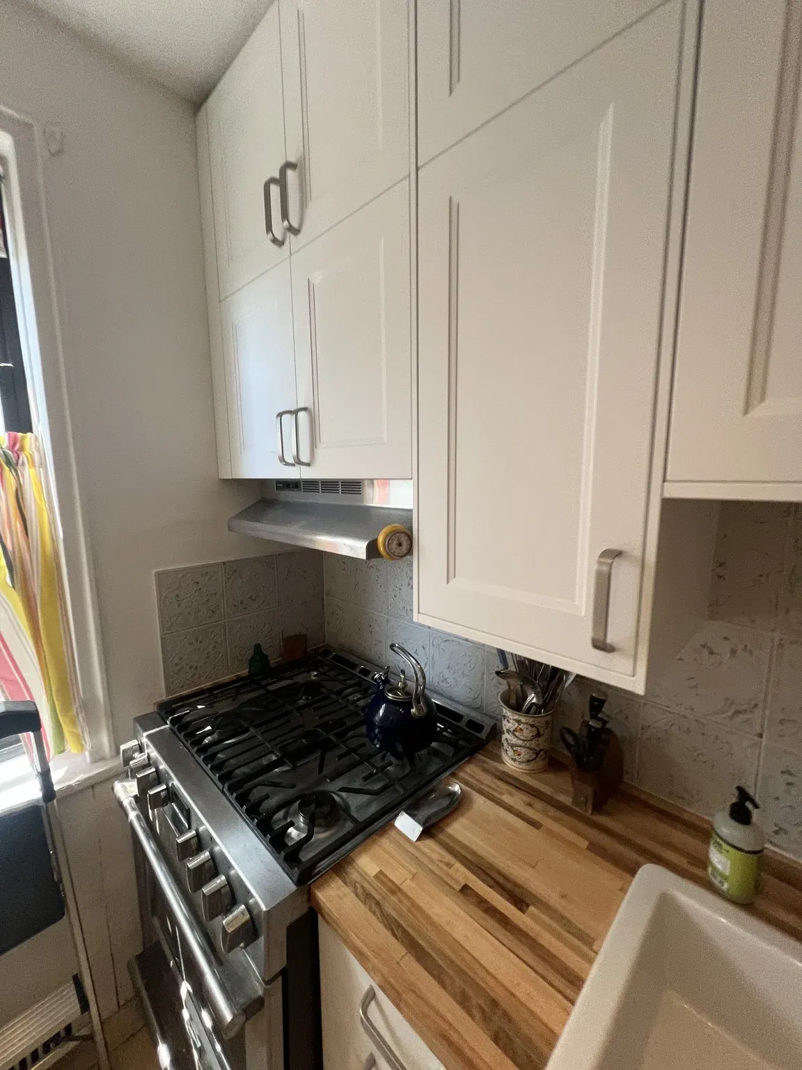 White Shaker Galley Kitchen