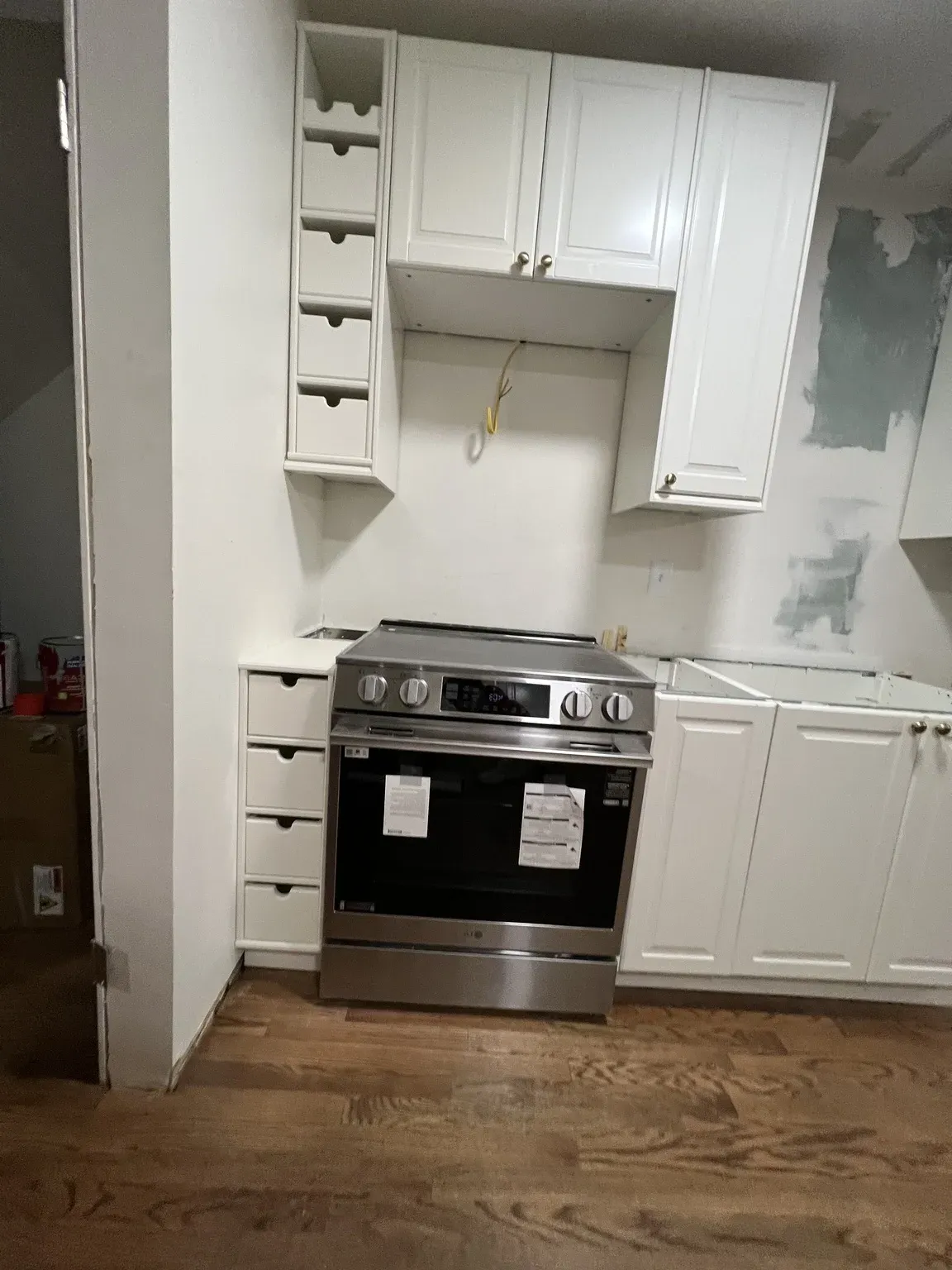 White Kitchen with Stainless Range